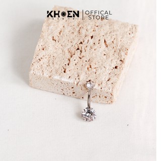   1 Chiếc  Khuyên rốn Đá tròn lớn - Titanium G23 - Khoen store 
