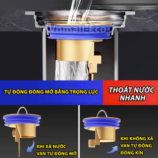  Nắp cống thoát nước ngăn mùi hôi chặn côn trùng trào ngược chất liệu đồng