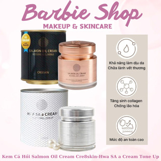 Kem Cá Hồi Salmon Oil Cream Cre8skin + Hwa SA a Cream nâng tông Hàn Quốc 80g
