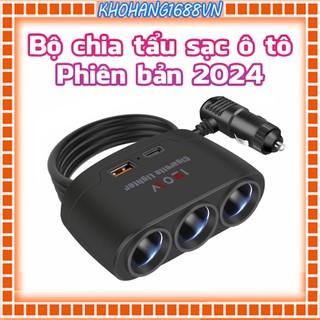 [Mẫu mới 2024] Bộ chia 3 tẩu sạc cho ô tô Công Suất 120W