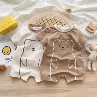 Body Đùi Hình Gấu Đáng Yêu Cho Bé, Bộ Liền Thân Cộc Tay Chất Thun Lạnh Thoáng Mát, Bodysuit Sơ Sinh 3-12kg