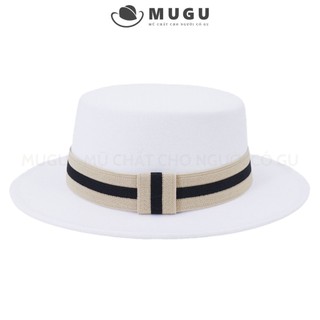 Mũ Boater Chóp Tròn TN03 Vành Ngắn - Nón Vintage Cao Cấp Chụp Ảnh chất Nỉ | MUGU