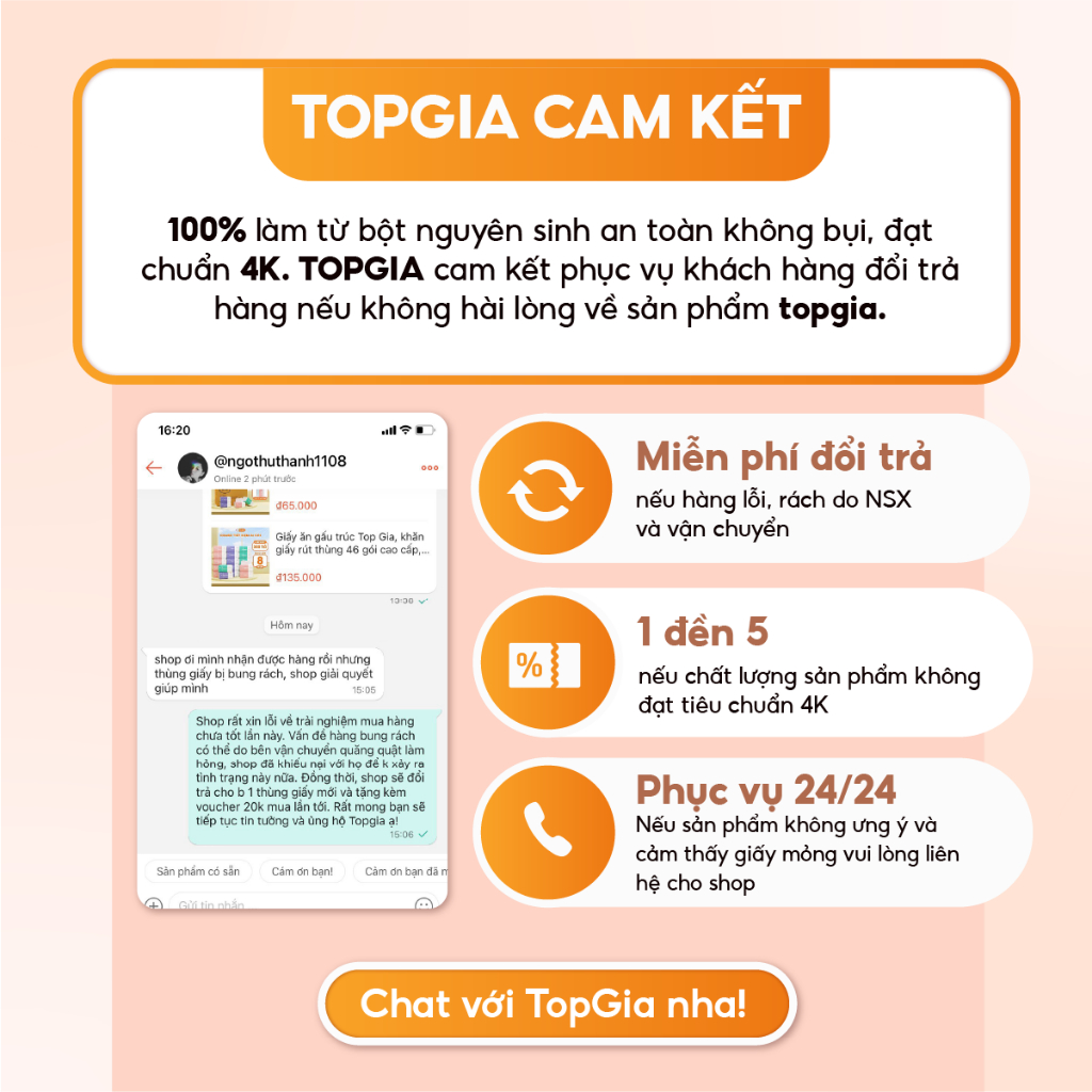 Thùng 46 gói khăn giấy Top Gia 3 màu siêu tiết kiệm, làm từ bột gỗ nguyên chất, 4 lớp dày dặn