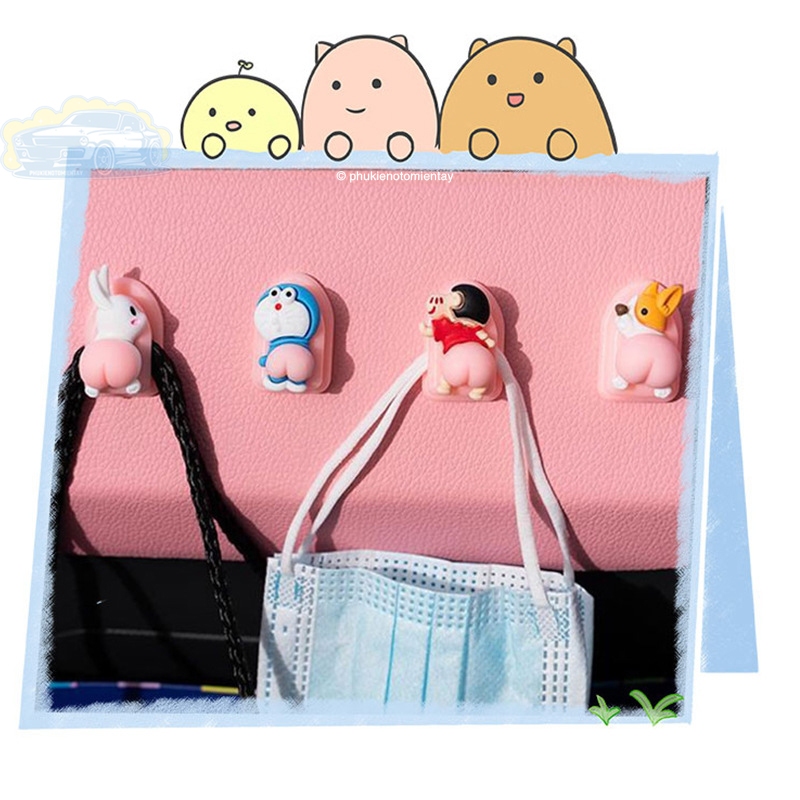 Móc Treo Đồ Mini Trên Xe Ô tô, Tủ Lạnh, Bàn Làm Việc Hoạt Hình Dễ Thương 2