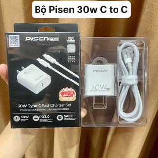 Bộ sạc nhanh 30w Pisen chính hãng C to C