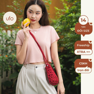 Áo croptop babytee cuộn biên Tiny Pie - ufo.thebasic