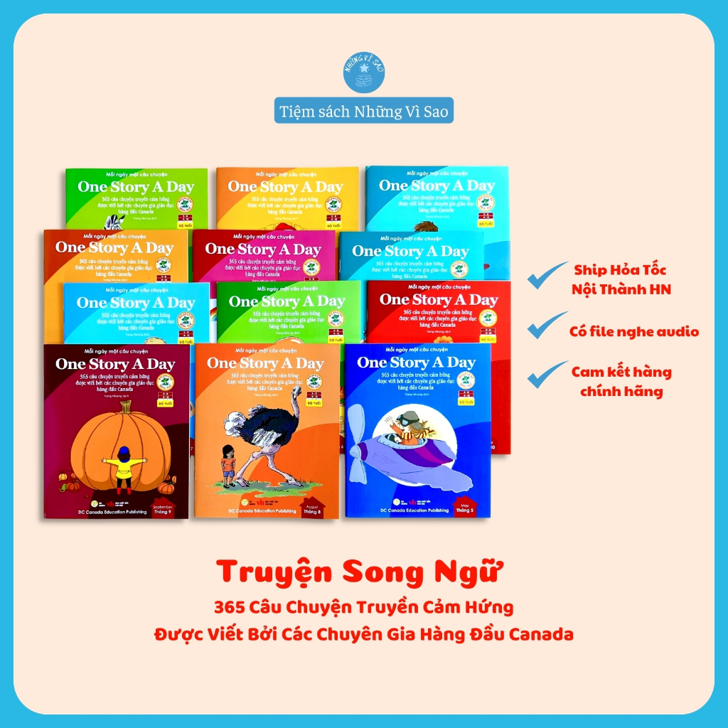 Sách - One Story A Day - 365 Câu Chuyện Phát Triển Trí Tuệ Và Nuôi Dưỡng Tâm Hồn - Bộ 12 Cuốn Truyện