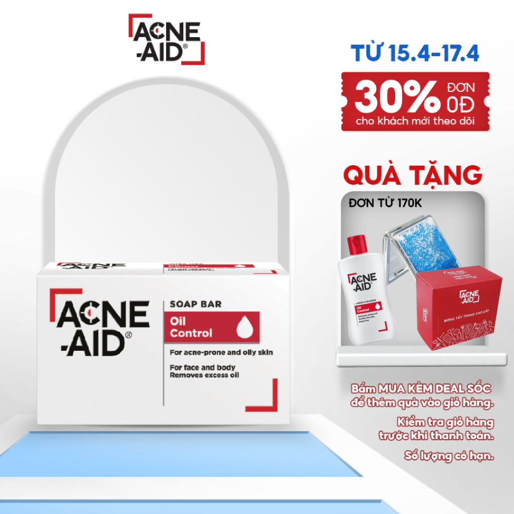 Xà phòng rửa mặt ACNE - AID SOAP BAR 100gr - Cho Da Nhờn Và Mụn