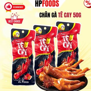 Chân gà vị Tê Cay ZL Food chân 50g-đồ ăn vặt chân gà cay ủ vị tứ xuyên tương thơm ăn liền