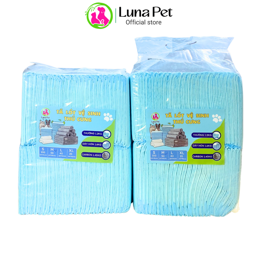    SỈ SL  Tã giấy lót chuồng cho chó mèo siêu thấm hút LunaPet TG01- Tã giấy lót khay cho chó 