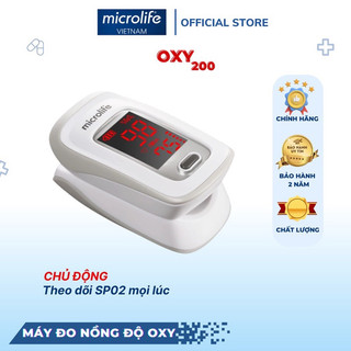 Máy đo spo2, máy đo nồng độ oxy trong máu MICROLIFE OXY 200 hàng chính hãng bảo hành 24 tháng của THUỴ SĨ