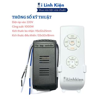 Mạch điều khiển quạt trần có đèn từ xa cao cấp chính hãng ilinhkien
