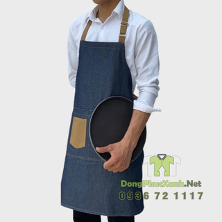 Tạp Dề Làm Bếp Pha Chế Nam Nữ In 3D Hoa Cúc - Cao Cấp