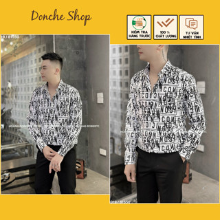 Áo Sơ Mi DSQ2 Dài Tay In Chữ Icon Bo Vuông - Áo Sơ Mi Nam Nữ DSQUARED2 Chất Cotton Cao Cấp SM019