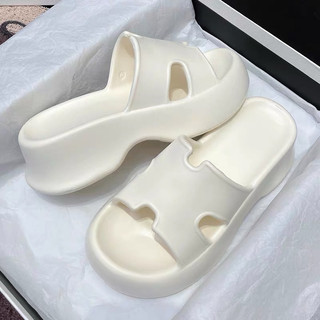 Dép quai ngang nữ đế cao, dép chữ H eva siêu êm đế độn 5cm chọn chuẩn size