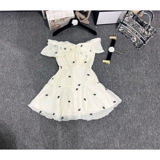váy tơ đũi trễ vai 25339