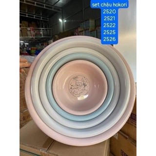 Combo 5 món chậu nhựa Cao cấp Hokori 5 size dày dặn nhựa đẹp, set 5 thua nhựa đủ size