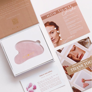 /TẶNG OIL/ Đá Massage Guasha Thạch Anh Hồng Nam Phi cao cấp, tuổi đá cao, đạt Kiểm Định - Nâng Cơ - Thon Gọn