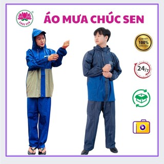 MÃ 01- ÁO MƯA BỘ CHÚC SEN.  - BỘ PHỐI MÀU thời trang  NHỰA PVC  CAO CẤP ( NHIỀU MẦU +SẴN HÀNG +GIÁ SỈ ) IB CHỌN MẦU