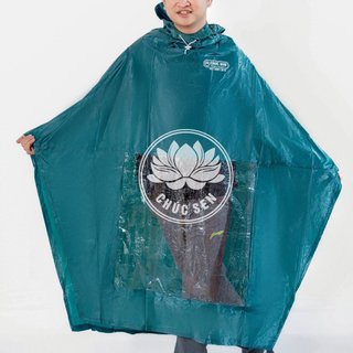 MÃ 18- ÁO MƯA CHÚC SEN - ÁO MƯA CHOÀNG 1 ĐẦU  SIÊU MỀM, SIÊU BỀN - NGUYÊN LIỆU NHẬP KHẢU