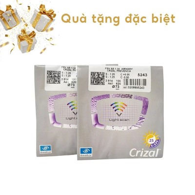 Tròng kính chống ánh sáng xanh Essilor Crizal Prevencia - Pháp cho mắt kính cận loạn - bảng giá mới