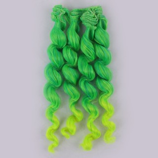  tóc giả dệt 15*100cm kiểu tóc xoăn mì tôm loại đẹp,phụ kiện may tóc giả cho búp bê 