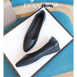 Giày tiếp viên hàng không nữ [da thật] búp bê mũi nhọn, công sở bít mũi bệt FF22 da mềm mại FFAN STORE