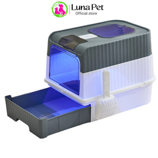  Nhà vệ sinh mèo cỡ lớn Luna Pet NV06 nhà vệ sinh cho mèo 2 cửa tiện lợi chống văng cát 