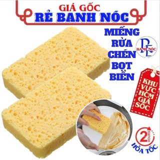 Miếng rửa chén bát bọt biển vàng tiện dụng - miếng bọt biển tạo bọt cọ rửa xoong nồi siêu sạch - mút ma thuật rửa bát