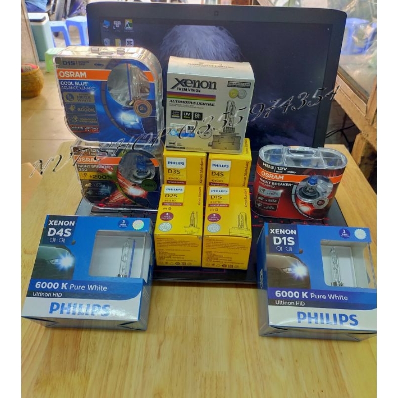 Bóng đèn ô tô XENON Phillips ánh sáng trắng 6000K chân D1S, D2S, D3S, D4S, D5S, D2R, D4R [Bảo hành 1