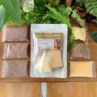 Set Milo Dầm Trân Châu Pudding Trứng Pudding Socola THE GARDEN ( Set pha ~10 cốc)