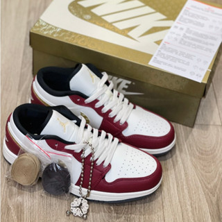 Giày jordan cổ thấp, sneaker dành cho nam Jordan 1 Low rồng đỏ cực hot, JD 1 Cổ Thấp