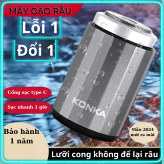 Máy Cạo Râu KONKA Mini Êm Nhẹ Chống Nước IPX7, Dao 15 Lưỡi, Cổng Sạc Type-C