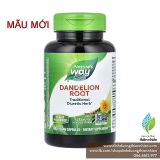 Rễ bồ công anh nature's way dandelion root, 100v