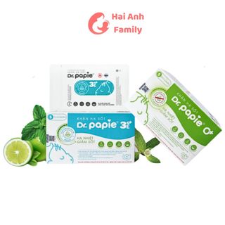 Khăn lau hạ sốt Dr Papie chính hãng, hộp 5 gói