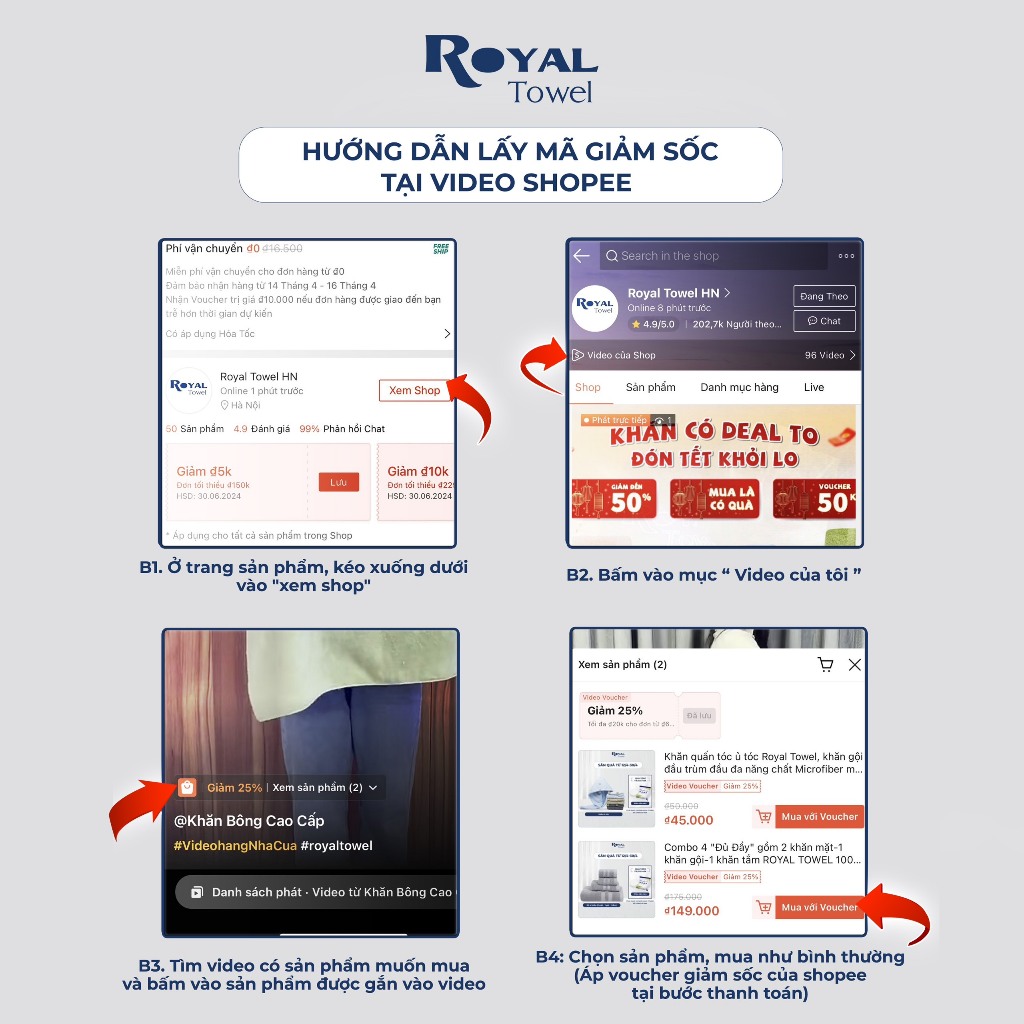 Khăn Tắm Gội Đầu Lau Mặt ROYAL TOWEL 100% Cotton Cao Cấp Bông Dày Thấm Hút Không Đổ Lông Dùng Cho Gia Đình Khách Sạn Spa | BigBuy360 - bigbuy360.vn