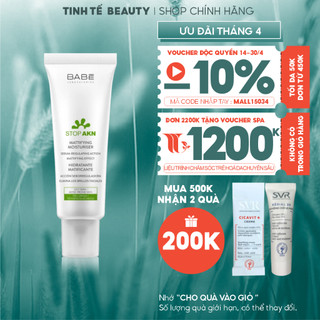 Kem dưỡng cho da dầu mụn BABÉ Stop AKN Mattifying Moisturiser 50ml