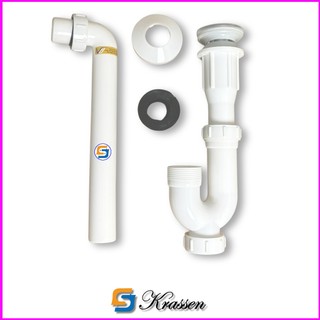 Xi phông vb chậu rửa mặt, xi phông thoát nước rửa mặt lavabo đuôi rút màu trắng, ghi - xi phông lật.
