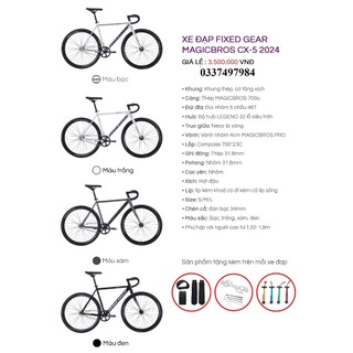 Xe Fixed Gear Magicbros CX5 Khung thép 2024
