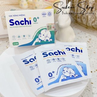 Gạc rơ lưỡi cho bé/gạc vệ sinh răng miệng sachi hộp 30 gói