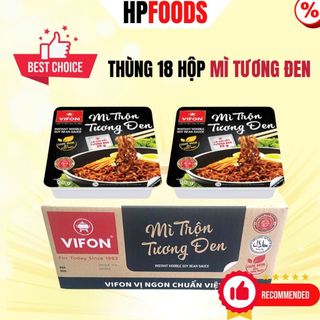 1 thùng mì xào tương đen Vifon 18 khay-Sỉ thùng mì trộn tương đen giao hoả tốc