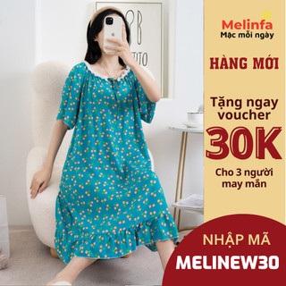  Váy đầm ngủ babydoll, tay phồng mặc nhà hàng ngày, chất liệu cotton mềm mại thoáng mát mã VAV0505