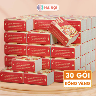 Giấy ăn Top Gia, khăn giấy rút bột gỗ thùng 30 gói không chất tẩy trắng tiện lợi cho mọi gia đình