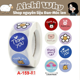 CUỘN 500 TEM DÁN THANK YOU(hình ngẫu nhiên)
