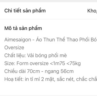 ÁO THUN THỂ THAO AIMESAIGON FREESIZE ( có ảnh thật )