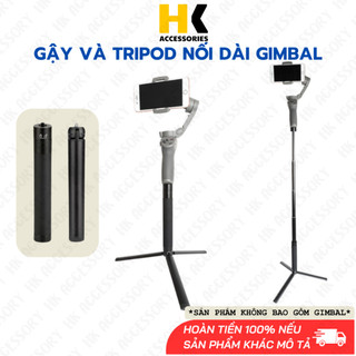 Gậy nối dài Gimbal và Tripod kim loại chắc chắn gắn Gimbal điện thoải nhỏ gọn dễ dùng