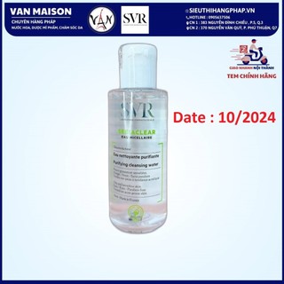 Nước tẩy trang svr sebiaclear eau micellaire giúp làm sạch sâu loại bỏ dầu nhờn 75ml , 400ml