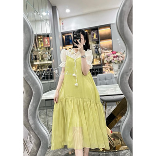 Váy đuôi cá cổ đính hoa sm