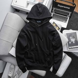[BigSize] Áo Hoodie Nam BB-Boiz  màu đen trơn form BigSize 70kg - 135kg | Mã HDT-D