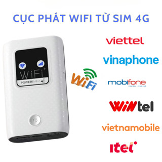 Bộ phát wifi nhỏ gọn pin cực trâu 6000mAh, Cục phát 4g thành sóng wifi kiêm sạc dự phòng tốc độ cao phù hợp nhiều sim 4G
